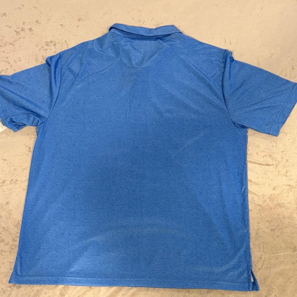 Grand Slam Blue Striped Golf Polo Shirt UPF 50 - Picture 4 of 6